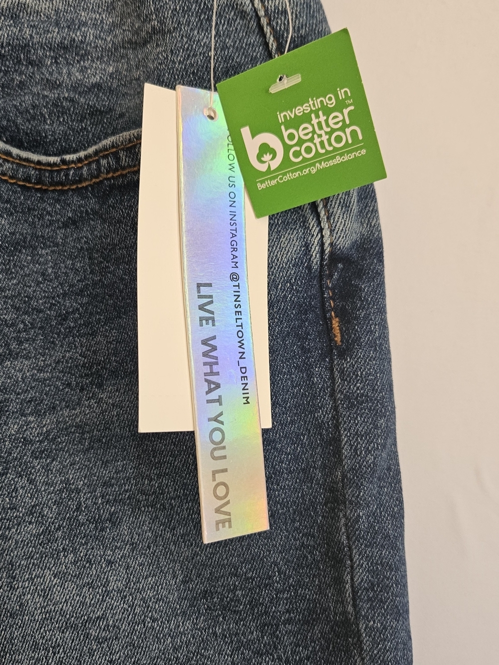 ​Tinseltown Hi Rise Slim Straight Jeans Size 5 / 27 Dark Wash Blue Denim NWT - Picture 5 of 16